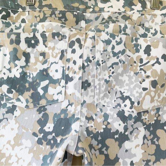 Spanx Jean-ish Ankle Leggings in Blue Abstract Floral Size L - Picture 8 of 12